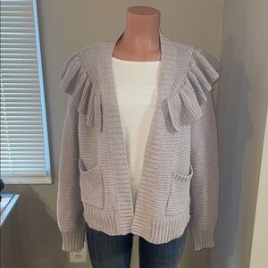 Madewell Ruffle Cardigan Sweater